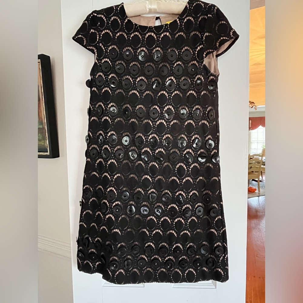 Catherine Malandrino Black Circle Pattern Mini Dr… - image 1